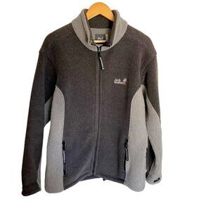 Jack Wolfskin Brown Polartec Fleece Full Zip Jacket Small